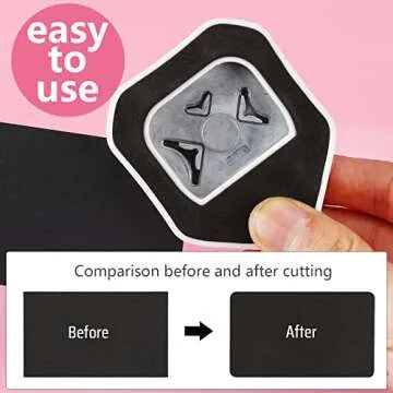 SHARME 3 Way Corner Rounder Punch, 4mm, 7mm, 10mm 3 in 1 Corner Rounder for Paper Crafts, Cardstock, Laminate, Photocards, Business Card, DIY Projects, Scrapbooking and Card Making