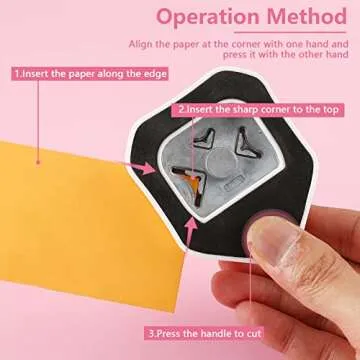 SHARME 3 Way Corner Rounder Punch, 4mm, 7mm, 10mm 3 in 1 Corner Rounder for Paper Crafts, Cardstock, Laminate, Photocards, Business Card, DIY Projects, Scrapbooking and Card Making