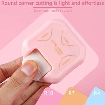 SHARME 3 Way Corner Rounder Punch, 4mm, 7mm, 10mm 3 in 1 Corner Rounder for Paper Crafts, Cardstock, Laminate, Photocards, Business Card, DIY Projects, Scrapbooking and Card Making