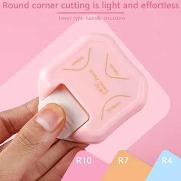 SHARME 3 Way Corner Rounder Punch, 4mm, 7mm, 10mm 3 in 1 Corner Rounder for Paper Crafts, Cardstock, Laminate, Photocards, Business Card, DIY Projects, Scrapbooking and Card Making