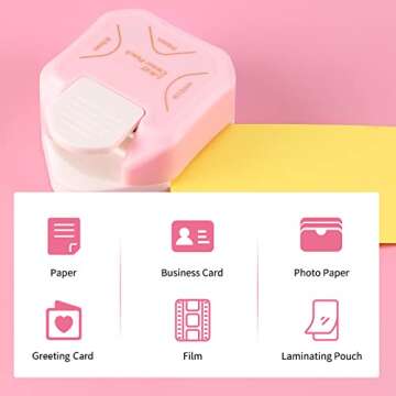 SHARME 3 Way Corner Rounder Punch, 4mm, 7mm, 10mm 3 in 1 Corner Rounder for Paper Crafts, Cardstock, Laminate, Photocards, Business Card, DIY Projects, Scrapbooking and Card Making