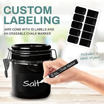 Stylish 4-Piece Airtight Ceramic Canisters Set for Kitchen