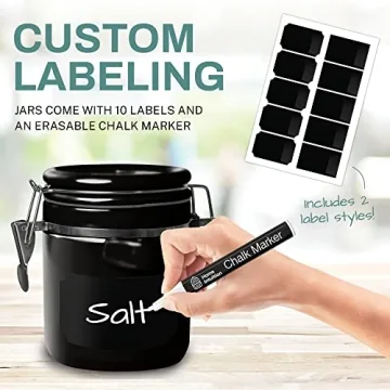 Stylish 4-Piece Airtight Ceramic Canisters Set for Kitchen