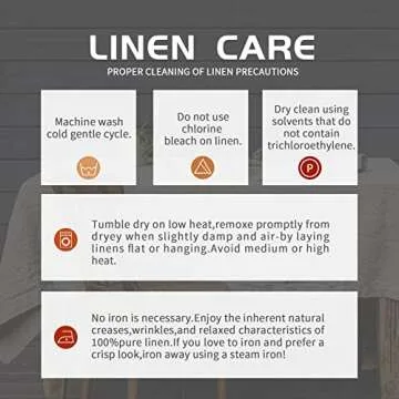 EVERLY Pure Linen Hemstitch Tablecloth for Kitchen Dining