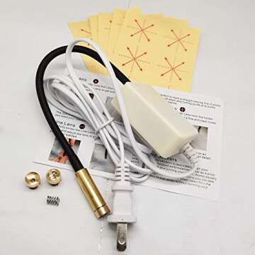 HONEYSEW 3-in-1 Sewing Machine Quilting Light with Adjustable Line, Crosshairs and Dot Illumination Heads; Innovative Sewing and Quilting Notion for Precise Stitching; Mounts with Hook and Loop Tape