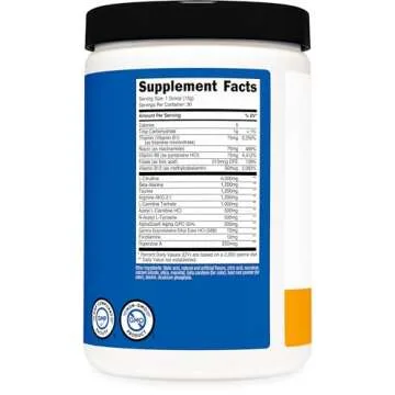 Nutricost Stim-Free Pre-Workout, 30 Servings (Peach Mango) - Caffeine Free, Stimulant Free, Non-GMO, Gluten Free