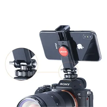 ST-06 360° Phone Tripod Mount with Cold Shoe for Cameras
