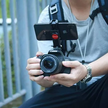 ST-06 360° Phone Tripod Mount with Cold Shoe for Cameras