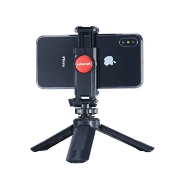 ST-06 360° Phone Tripod Mount with Cold Shoe for Cameras