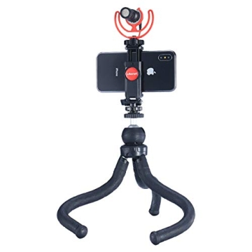 ST-06 360° Phone Tripod Mount with Cold Shoe for Cameras