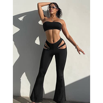 Stylish Cut Out Night Out Pants for Women - Verdusa