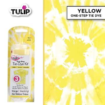 Tulip One-Step Tie-Dye Kit, Vibrant Colors for Fabric 4 fl oz, Yellow