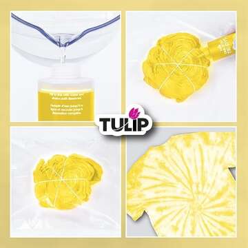 Tulip One-Step Tie-Dye Kit, Vibrant Colors for Fabric 4 fl oz, Yellow
