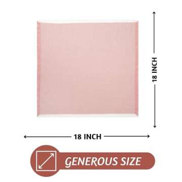 Folkulture 12-Piece Pink Cloth Napkins Set for Easter