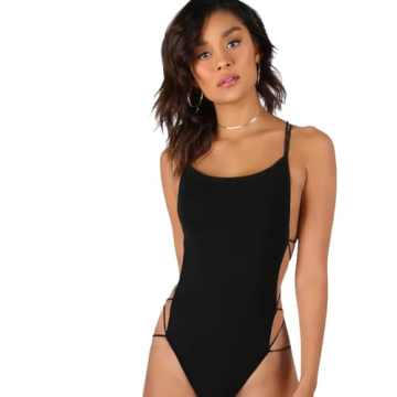 Stylish Black Bodysuit for Beach and Night Out