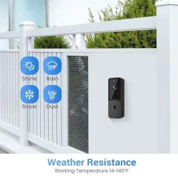 Biglory Wireless Doorbell Camera with Night Vision & Audio