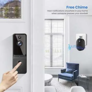 Biglory Wireless Doorbell Camera with Night Vision & Audio