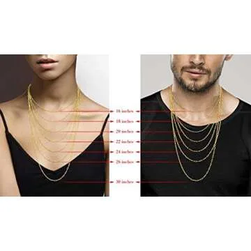 Miabella Solid 18K Gold Over 925 Sterling Silver Italian 2.5mm Paperclip Link Chain Necklace for Women, Made in Italy (18 Inches (women's average length))