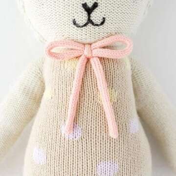 Cuddle + Kind Pastel Lucy The Lamb Hand-Knit Doll - 10 Meals Provided