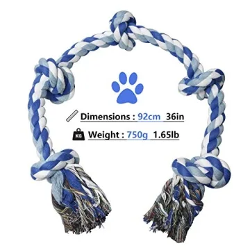 Durable GDKASRNY Dog Rope Toy for Aggressive Chewers