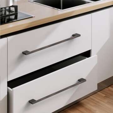 9BUILD 10 Pack Oil Rubbed Bronze Cabinet Pulls 10 Inch Cabinet Handles Kitchen Cabinet Hardware Kitc...