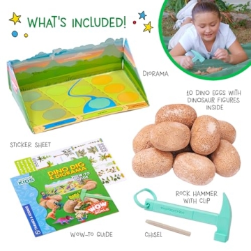 Dino DIG & Diorama Kit for Kids - STEM Excavation Fun
