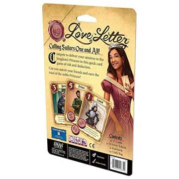 Love Letter Card Game - Renaissance Strategy Deduction Game for Ages 10+, 2-6 Players, 20 Min Playti...