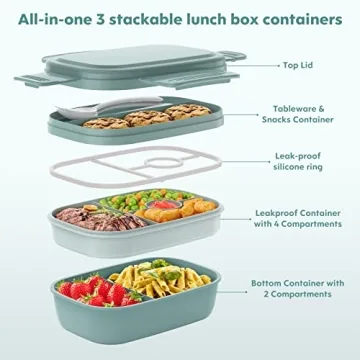 HOMETALL Stackable Adult Lunch Box for Work and Picnics