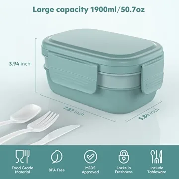 HOMETALL Stackable Adult Lunch Box for Work and Picnics