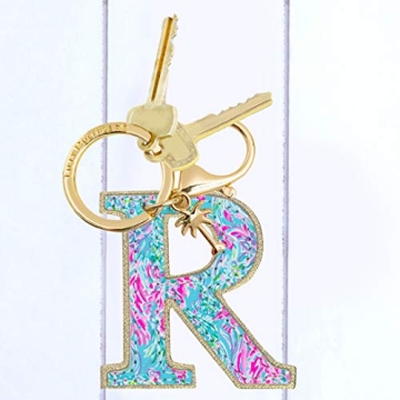 Lilly Pulitzer Keychain Initial Charm for Women - Best Fishes