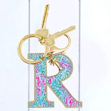 Lilly Pulitzer Keychain Initial Charm for Women - Best Fishes