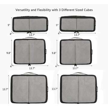 Packing Cubes for Organized Travel - Set of 6