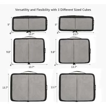 Packing Cubes for Organized Travel - Set of 6