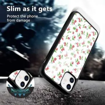 Wihytec Cute Strawberry Phone Case for iPhone 15 PRO Strawberry Case Cover TPU Bumper Hard Back Shockproof Phone Case Girly Protective Phone Cover with Design
