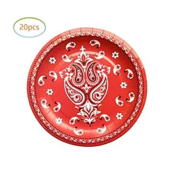 Hqyybf Cowboy Party Supplies: 20 Plates & Napkins Set
