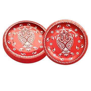 Hqyybf Cowboy Birthday Party Supplies, 20 Plates and 20 Napkins, for Western Cowboy Theme Birthday Party Decorations