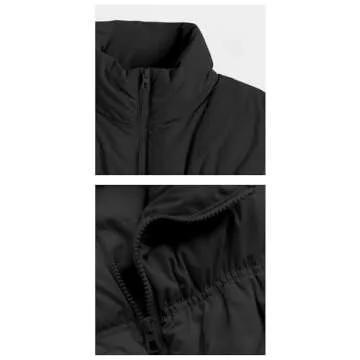 SeeLuNa Women's Stylish Cropped Puffer Vest with Pockets