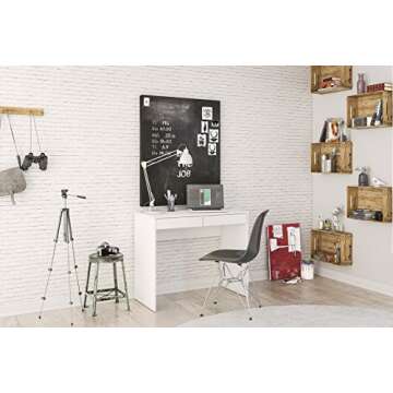 Polifurniture Tijuca Two Drawer Compact Student Desk, White