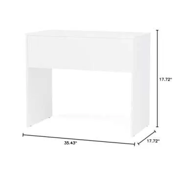 Polifurniture Tijuca Two Drawer Compact Student Desk, White