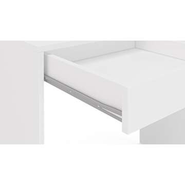 Polifurniture Tijuca Two Drawer Compact Student Desk, White