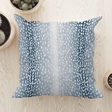 Antelope Pillow Cover Aqua Animal Print for Home Decor