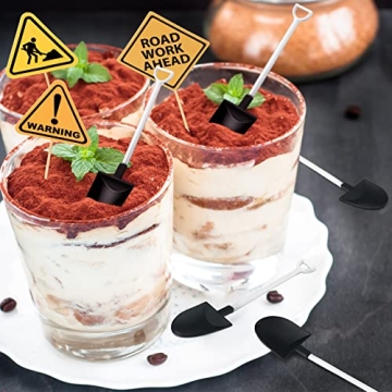 BBTO Construction Party Supplies Set Shovel Spoons Cups Toppers