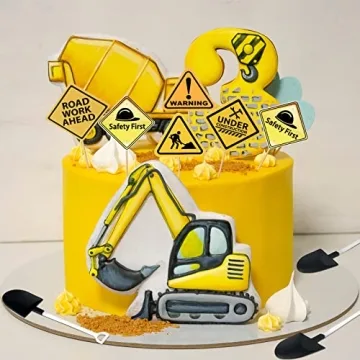 BBTO Construction Party Supplies Set Shovel Spoons Cups Toppers