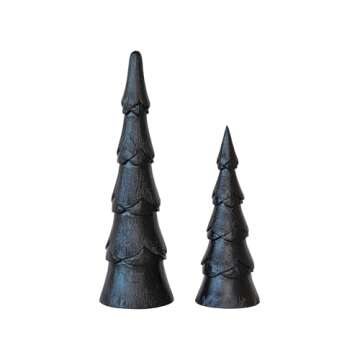 Creative Co-Op Mango Wood Christmas Tree, Black