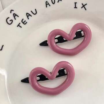 Valentine’s Hair Clips Pink Heart Hair Clip for Women Cute Hair Clips Hairpins Small Hairpins Cute...