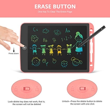 LCD Writing Tablet for Toddlers - 10" Colorful Learning Pad