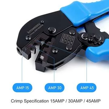 Knoweasy Powerpole Crimper, Amp Crimp Tool for 15, 30, and 45 Amp Connectors - Precision Powerpole Crimping Tool Compatible with Anderson Powerple Connectors for Reliable Electrical Connections