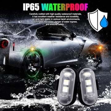 Furlerkam Wireless LED Lights with 8 Colors and 10 Modes