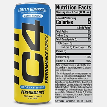 C4 Sugar-Free Energy Drink | Pre-Workout with 150mg Caffeine