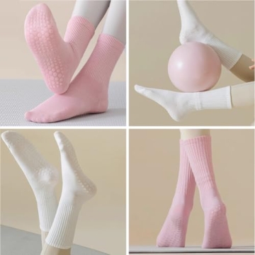Comfortable Non-Slip Pilates Socks with Grips for Women